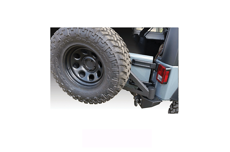 Full Sized Rear Jeep Bumper with Swing Away Tire