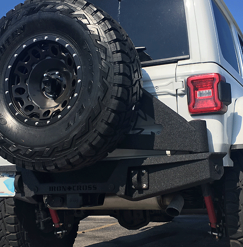 Stubby JL Rear Jeep Bumper with Swing Away Tire