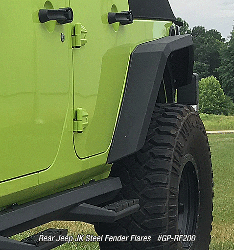 Rear Jeep JK Steel Fender Flares