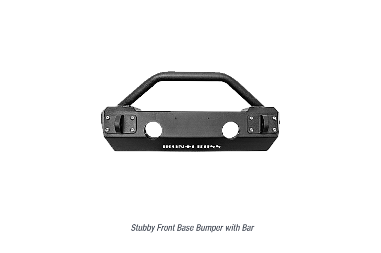 Stubby Front Base Jeep Bumper with Bar