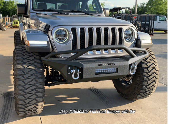18-21 Jeep JL / 20-21 Jeep Gladiator FULL SIZE FRONT BASE BUMPER with BAR -  GP-1302